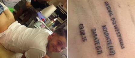 Un fan infocat al lui West Ham United si-a tatuat pe fund scorul cu rivala echipei sale